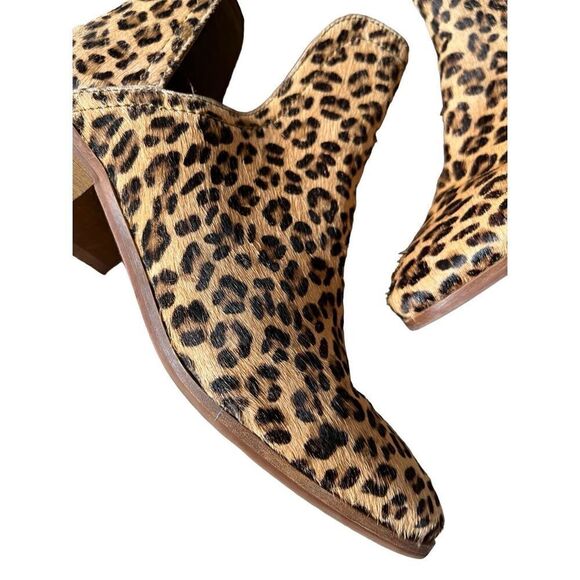 Coconuts by Matisse Leopard Calf Hair Ankle Booties size 7.5 - Picture 9 of 14